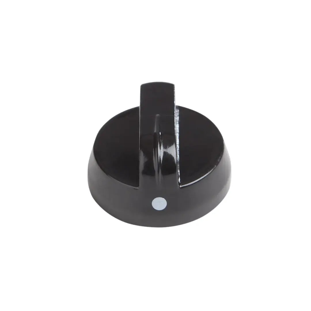 1-5/8 inch black plastic gas control knob, fireplace replacement part on Tampa Home & Garden Store