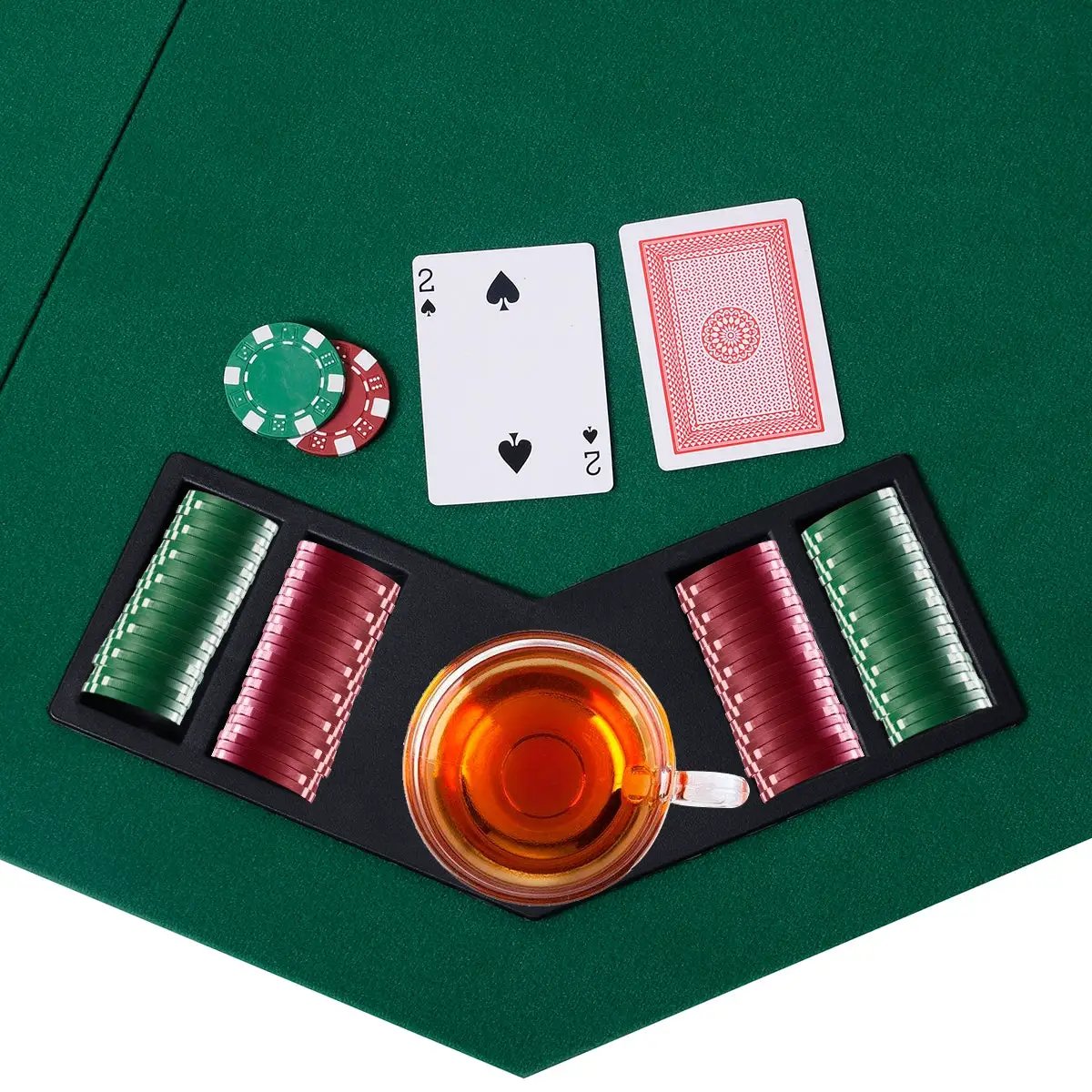 48 Inch 8 Players Octagon Fourfold Poker Table Top - Tampa Home & Garden Store