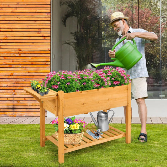 Elevated Planter Box Kit with 8 Grids and Folding Tabletop - Tampa Home & Garden Store