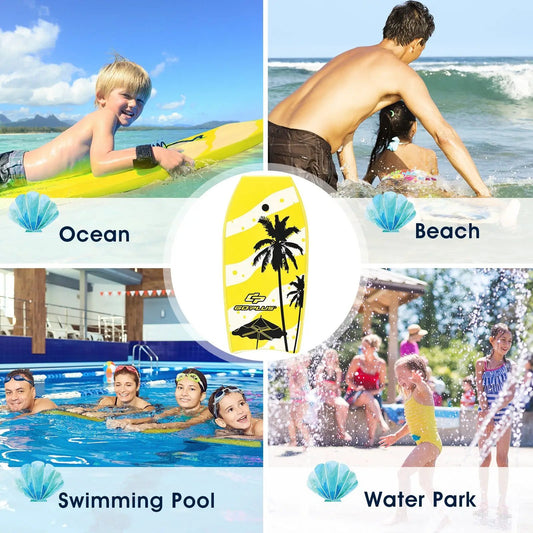 DirectDeals Lightweight EPS Core Bodyboard with palm-tree design in an Ocean-Beach collage on Tampa Home & Garden Store