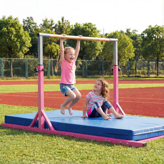 8ft pink double bars gymnastics setup with 13-level height and 6-level width DirectDeals on Tampa Home & Garden Store