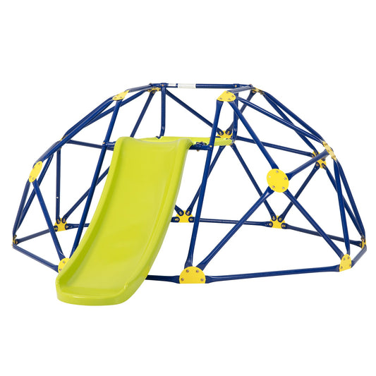 Kids Climbing Dome with Slide and Fabric Cushion for Garden Yard - Tampa Home & Garden Store