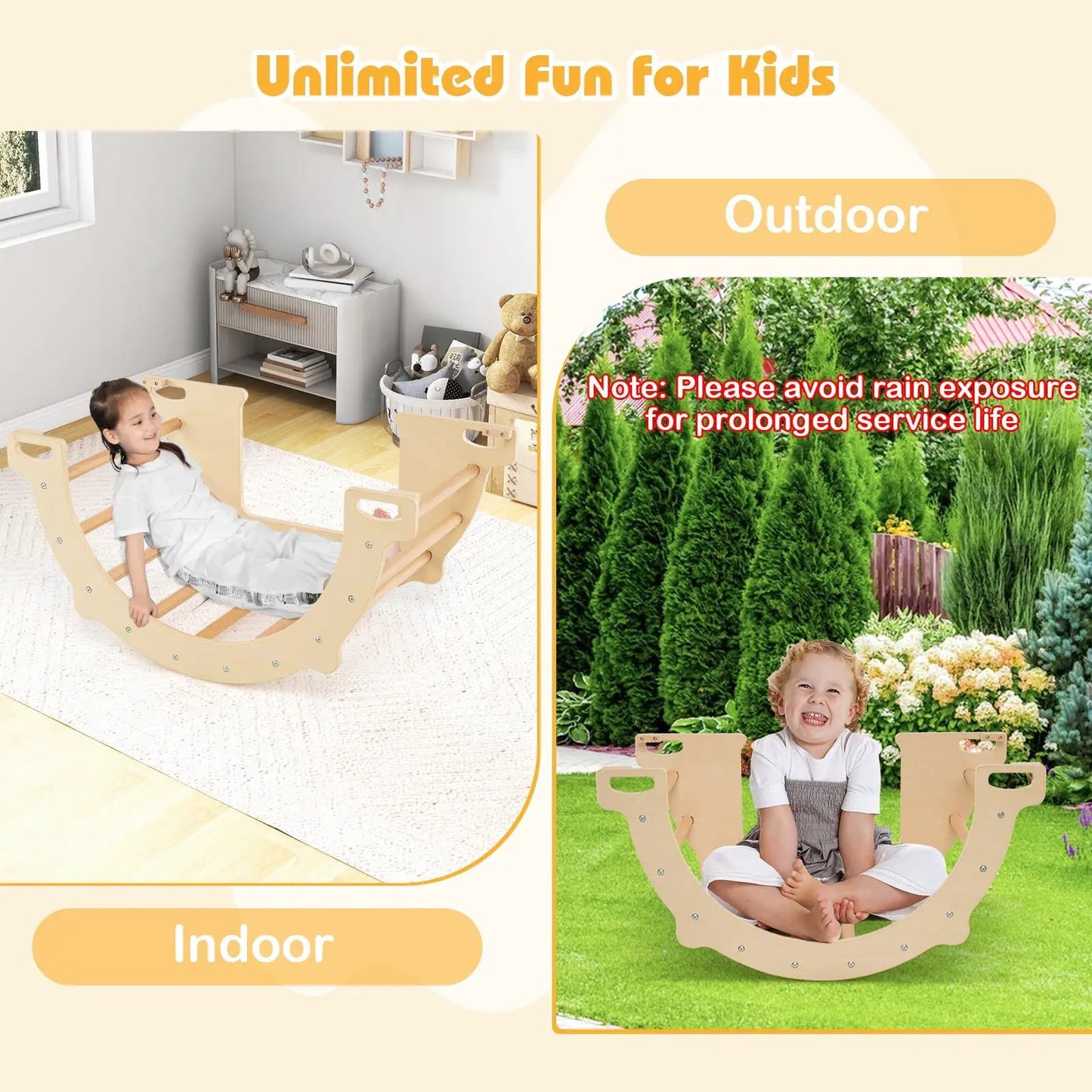 8 in 1 climbing arch table with storage bin, natural wood DirectDeals activity center on Tampa Home & Garden Store