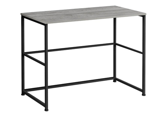 Computer desk with gray wood top and black metal legs, modern Unique Piece Furniture on Tampa Home & Garden Store