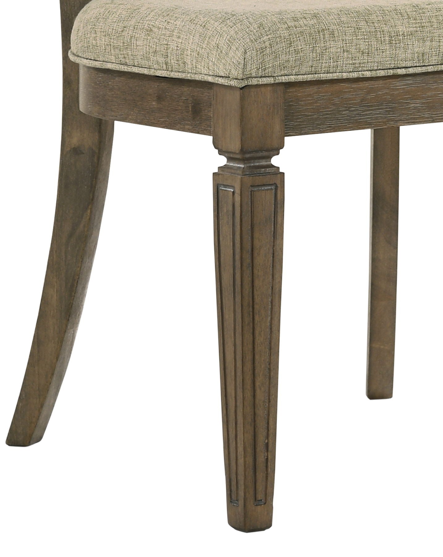 Parfield 7pc dining set oak finish chair leg with beige upholstery on Tampa Home & Garden Store