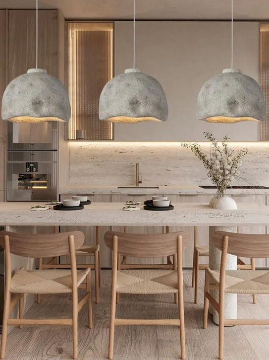 Japanese Style Chandelier triple gray dome pendant lights over kitchen island Decorbites on Tampa Home & Garden Store