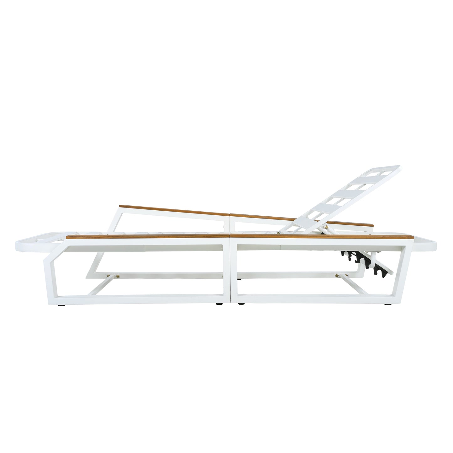 5 Piece Outdoor Chaise Lounge and Side Table