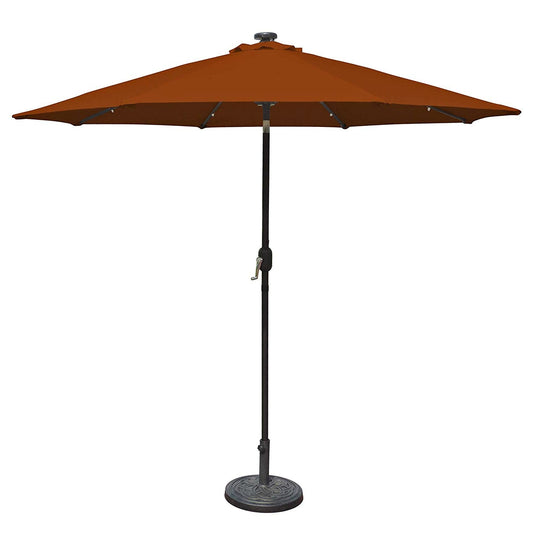 9 Foot Octagonal Olefin Market Umbrella with Auto-Tilt Terra Cotta - Tampa Home & Garden Store