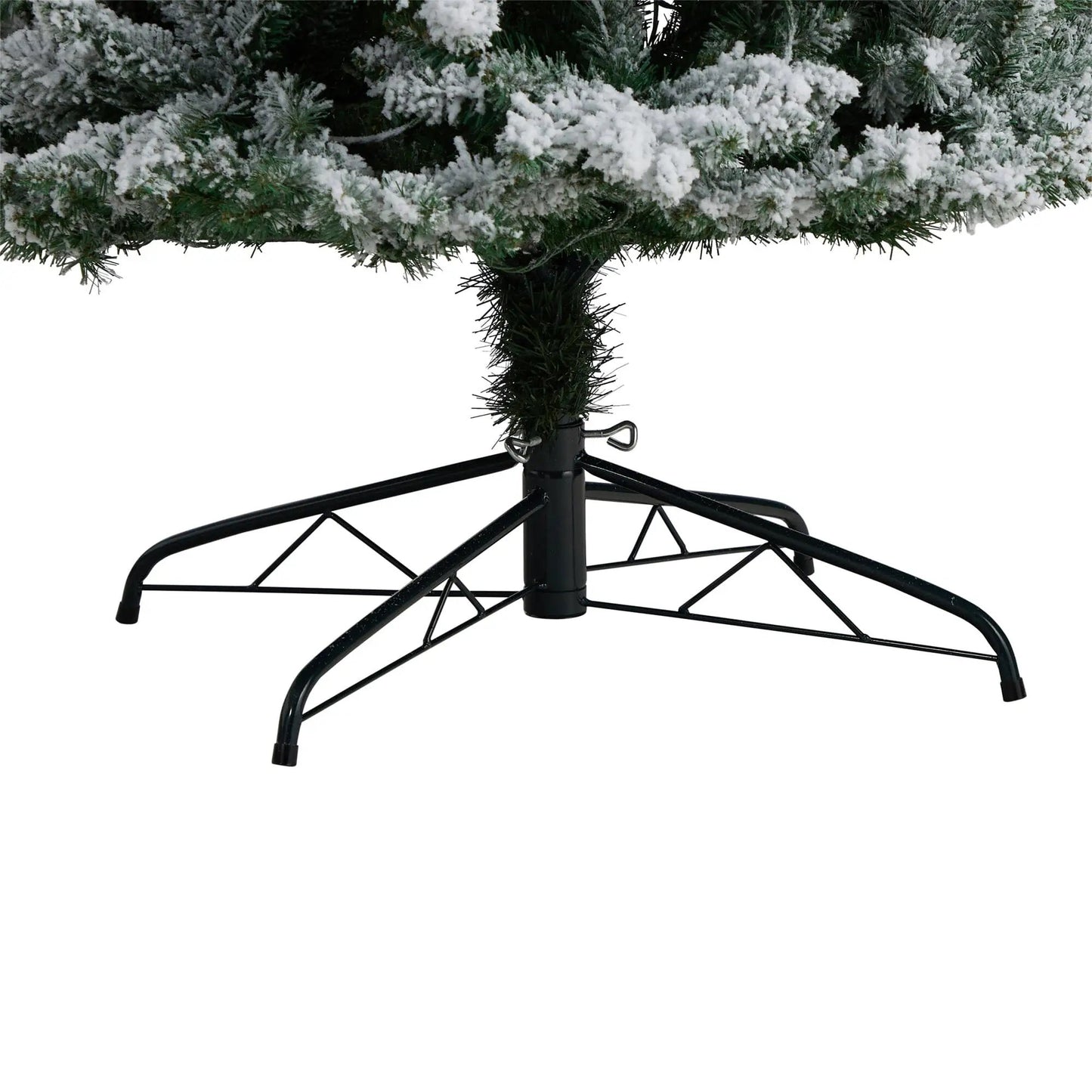 9 ft slim flocked Montreal Fir artificial Christmas tree bendable branches Nearly Natural on Tampa Home & Garden Store
