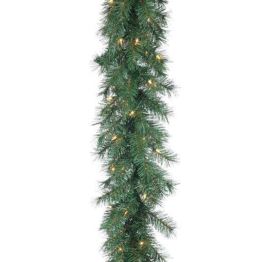 9'x10" Aspen Spruce Garland - Clear Lights - Tampa Home & Garden Store
