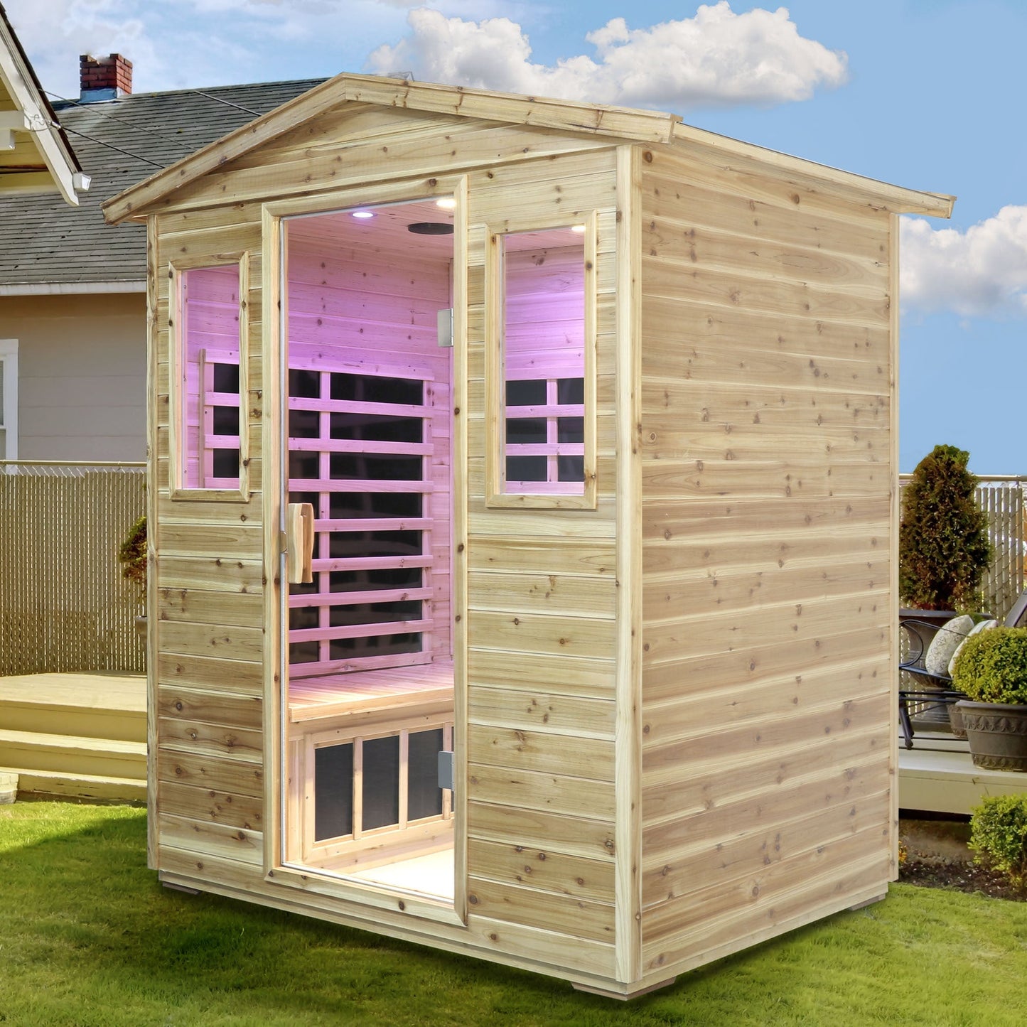Four Person Far Infrared Old Fir Sauna Room