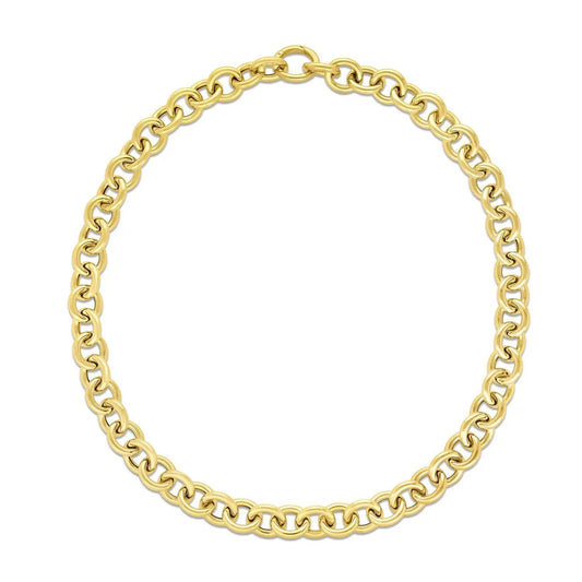 14k yellow gold round-link chain necklace by Bids on Tampa Home & Garden Store