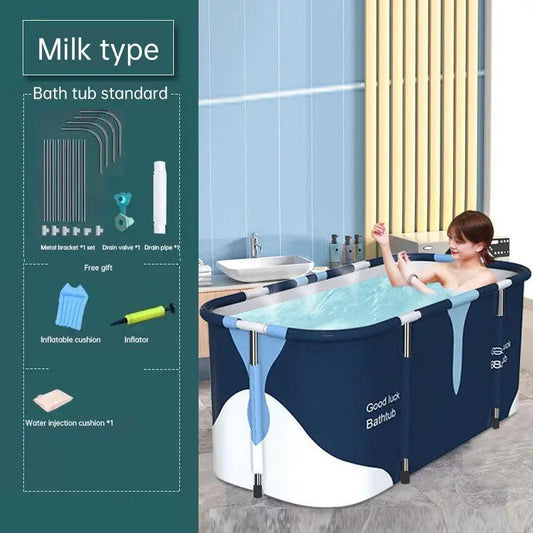 Baignoire pliable 120 CM Seau de bain Épaissir Baril de douche Baignoire à glace pour adultes Piscine pour bébés Isolation Baignoire SPA de salle de bain familiale
