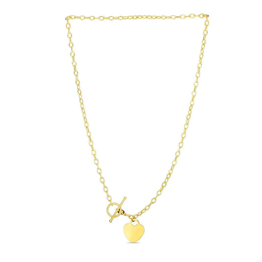 Toggle necklace heart charm in 14k gold by Bids on Tampa Home & Garden Store