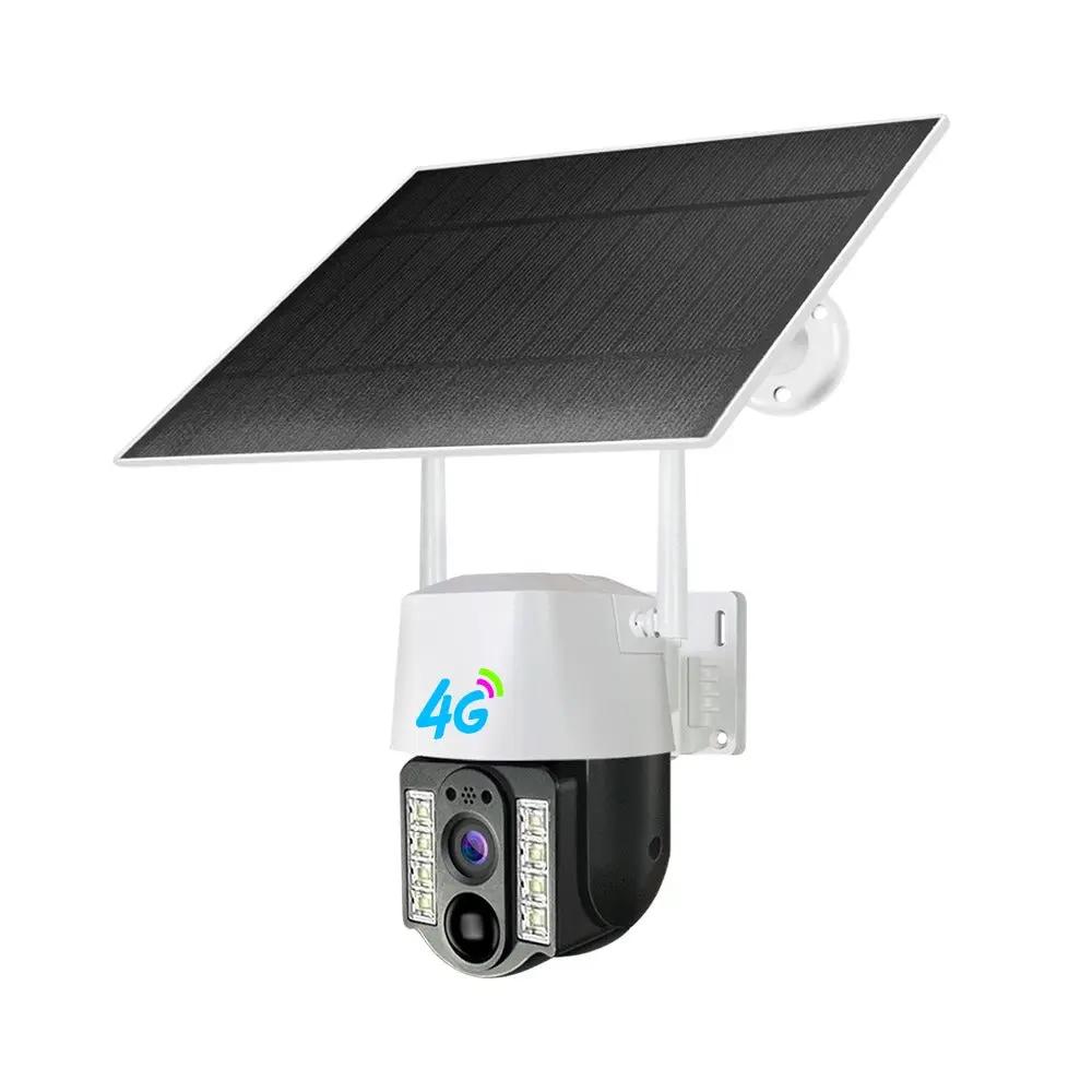 V380 3MP wireless outdoor camera with 4G solar panel and white housing on Tampa Home & Garden Store