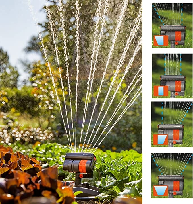 Gardena AquaZoom compact oscillating sprinkler with metal spike covers up to 2,300 sq ft on Tampa Home & Garden Store