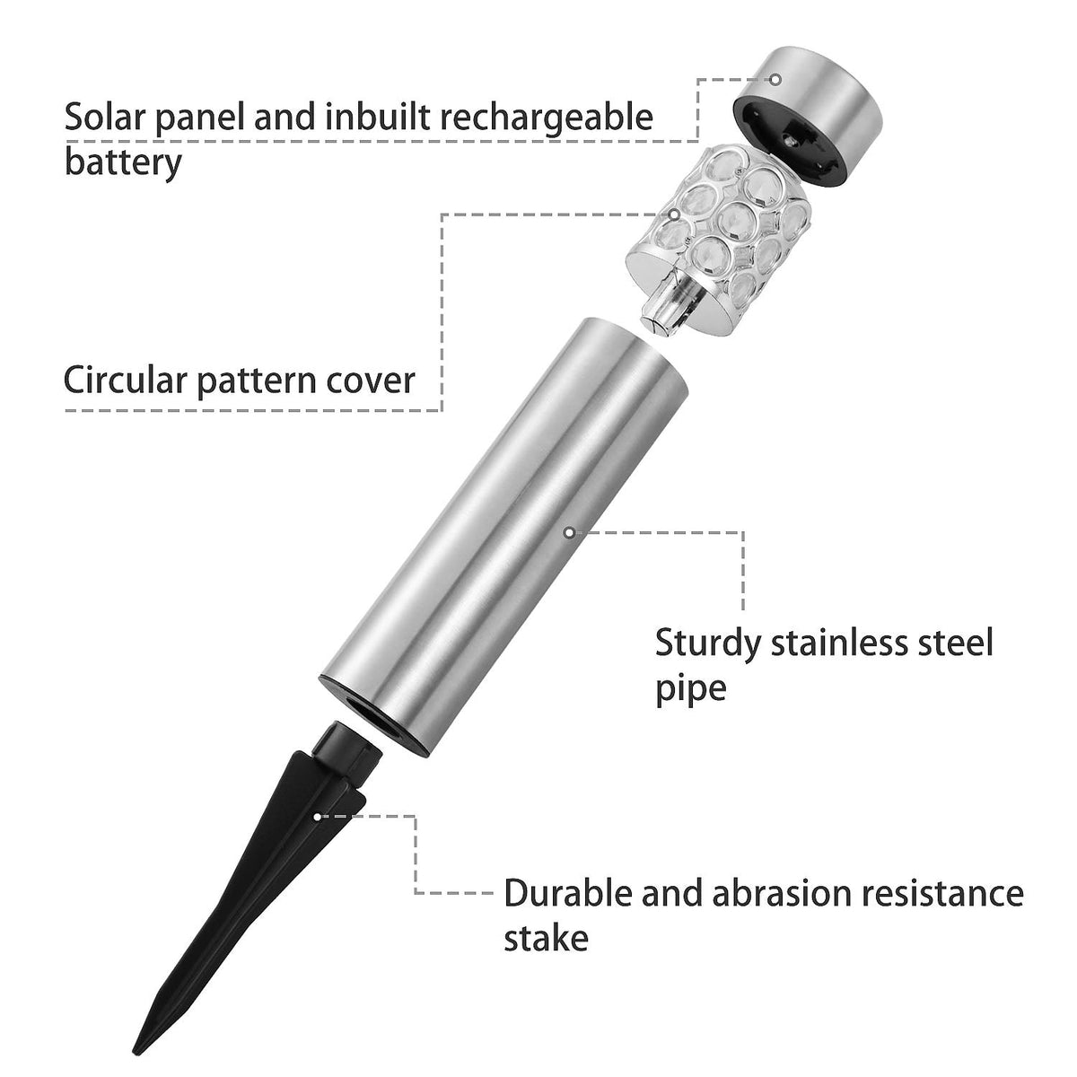 Solarek 6-pack outdoor solar LED stake light RGB garden lamp IP44 waterproof by GBruno Store on Tampa Home & Garden Store