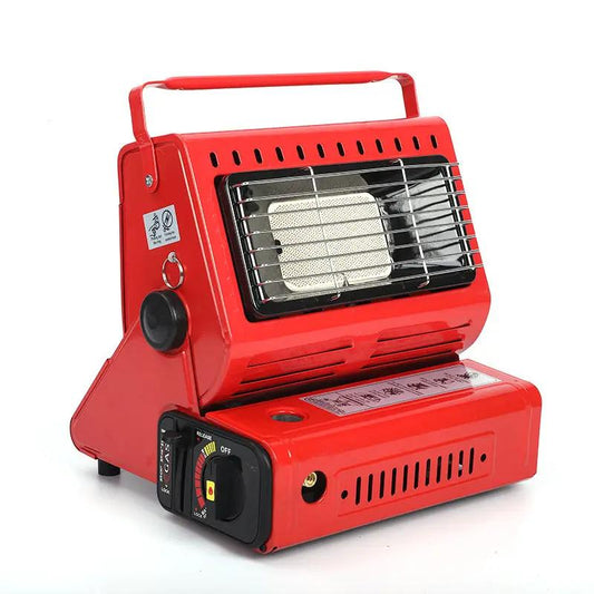 Red portable outdoor LPG heating stove with front grill by VIP Digital Presence on Tampa Home & Garden Store