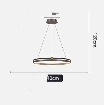 Brushed Aluminum Chandelier Decorbites, circular ring pendant with metal cables for living room on Tampa Home & Garden Store