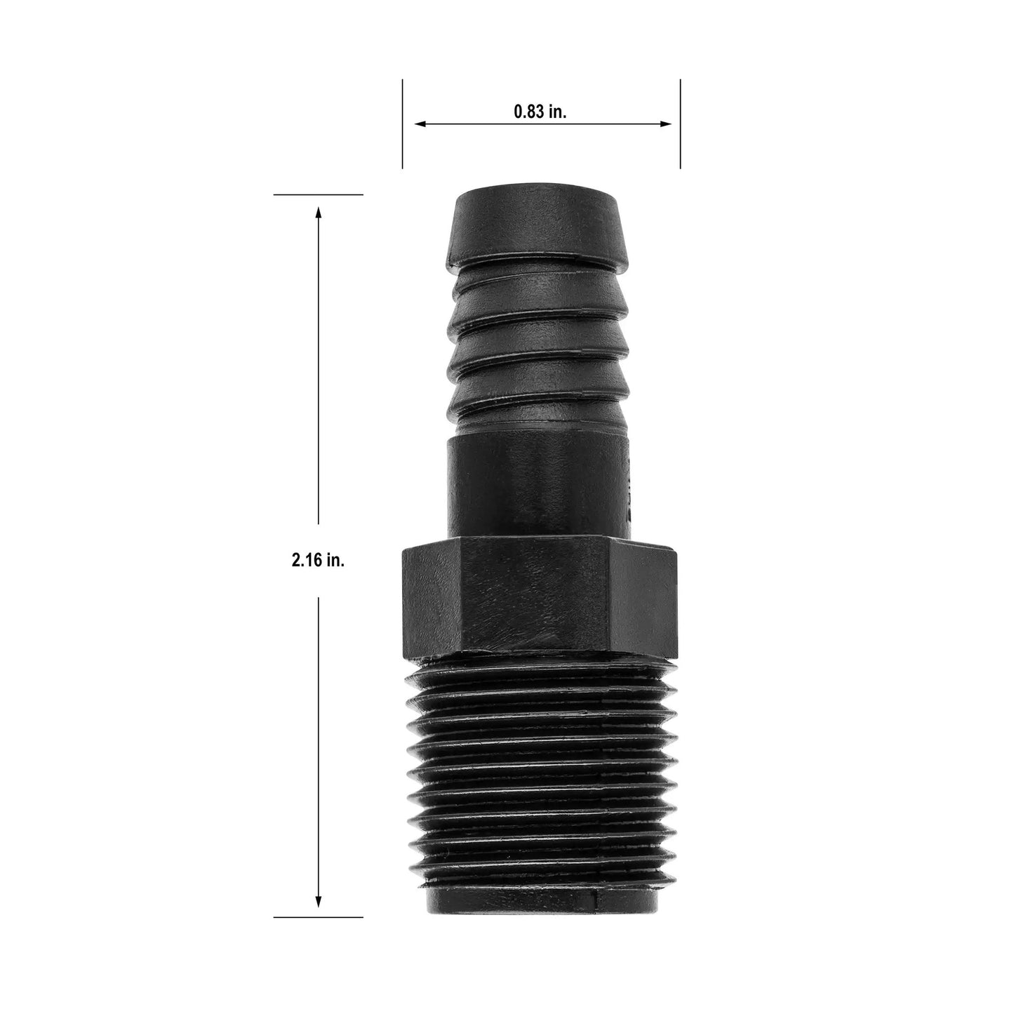 1/2" MPT x 1/2" Barb Riser Flex Pipe Adapter 94345 - Tampa Home & Garden Store