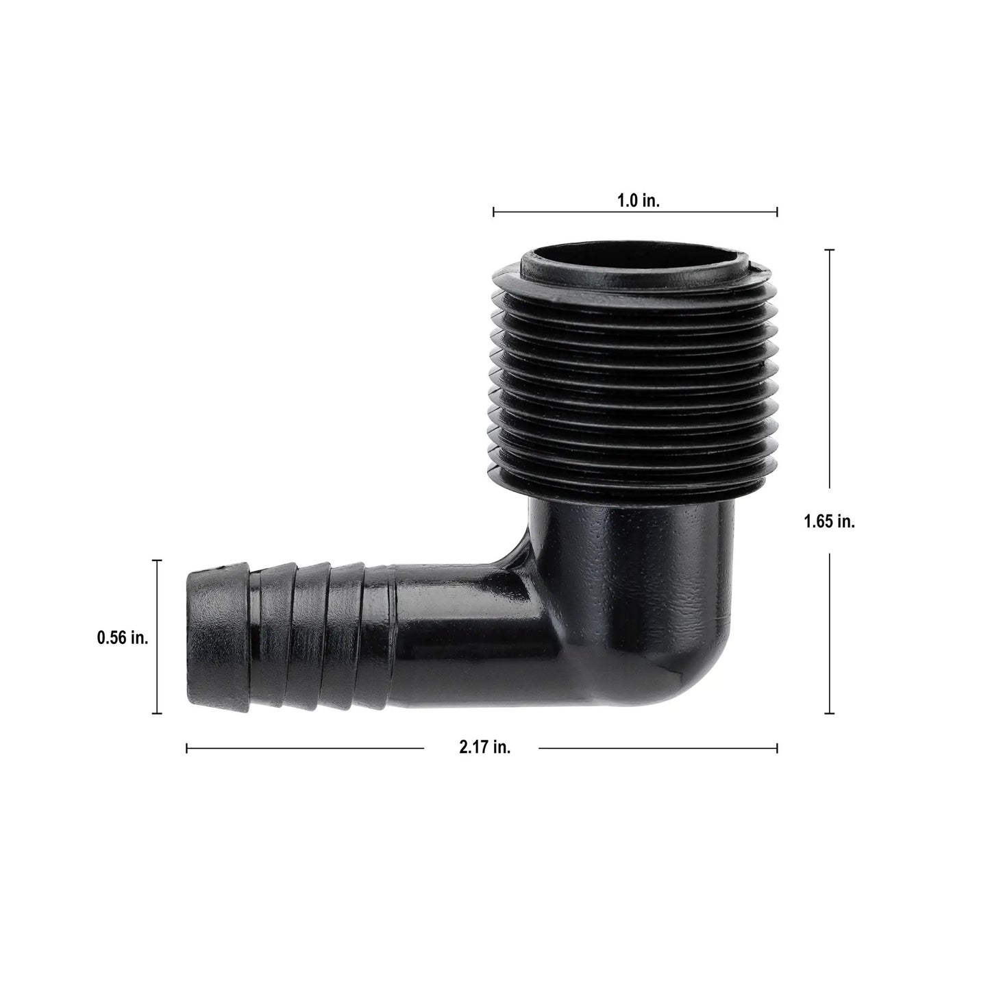 3/4" MPT x 1/2" Barb Riser Flex Pipe Elbow 94360 - Tampa Home & Garden Store