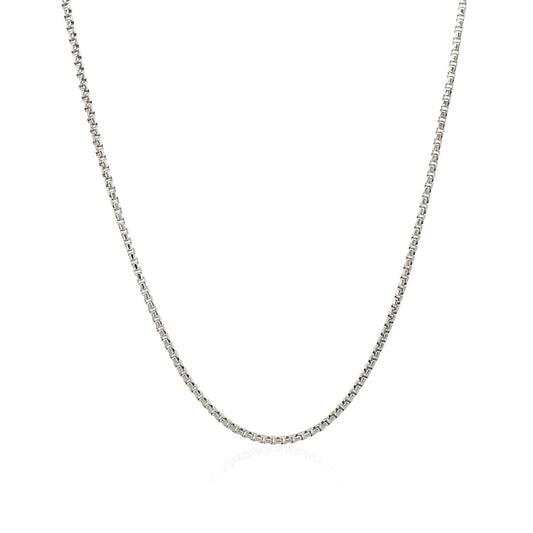 14k white gold round box chain necklace 1.35 mm by Bids.com on Tampa Home & Garden Store