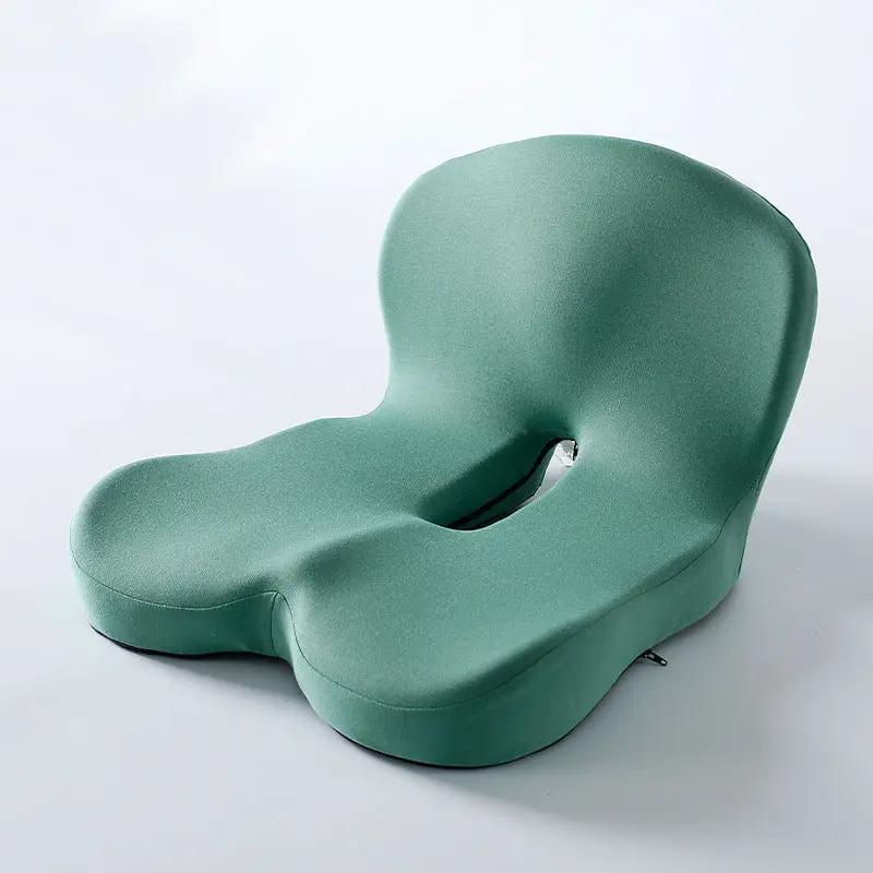 Memory Foam Back Cushion, teal fabric, ergonomic back support for chair by VIP Digital Presence on Tampa Home & Garden Store