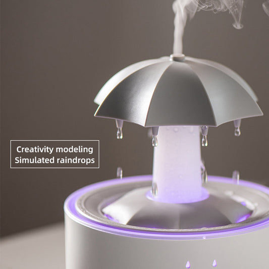 Rotating umbrella water droplet humidifier household heavy fog desktop rainbow lights remote control aromatherapy machine - Tampa Home & Garden Store
