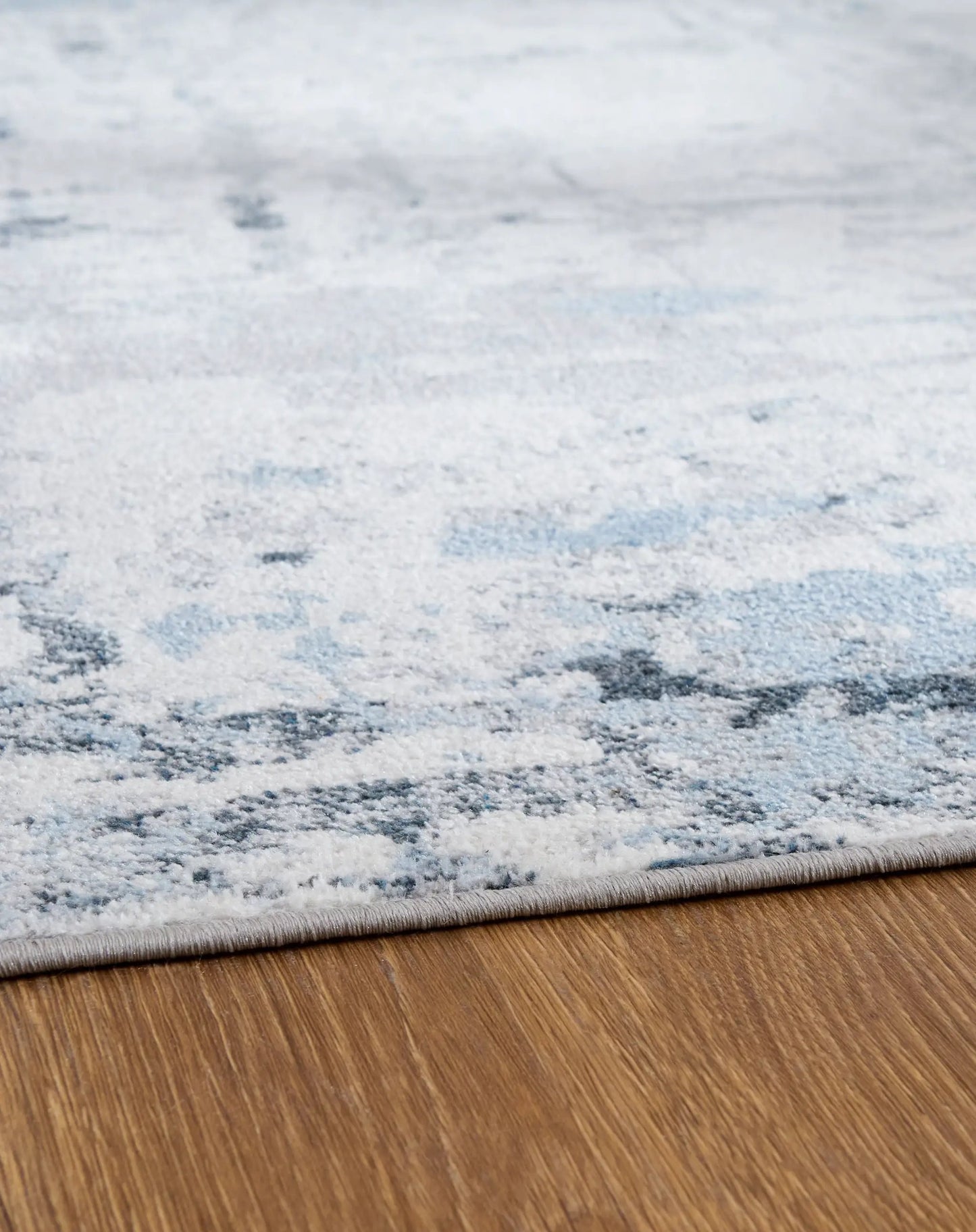 Emertonly Washable Rug With Abstract Blue Gray
