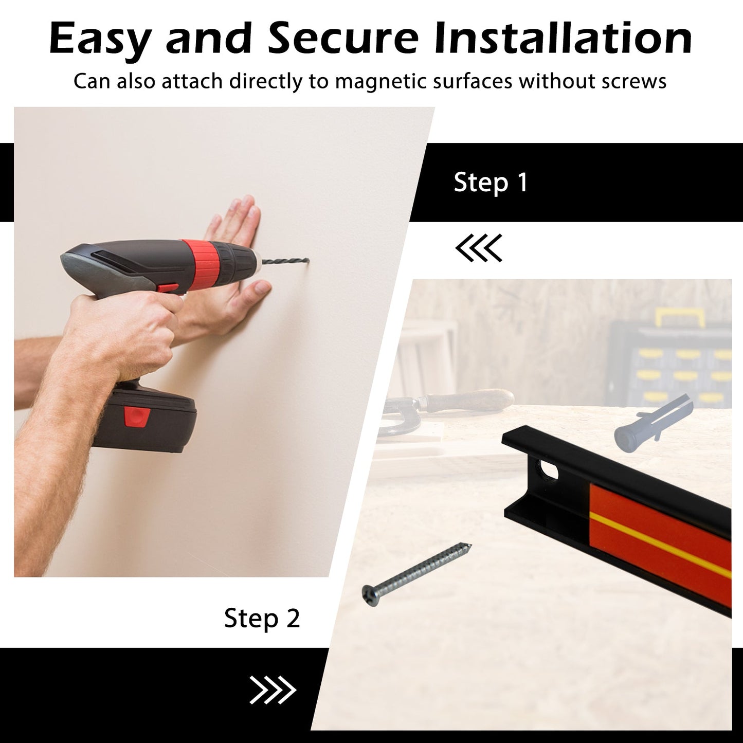 18-inch magnetic tool holder strip with mounting screws DirectDeals on Tampa Home & Garden Store