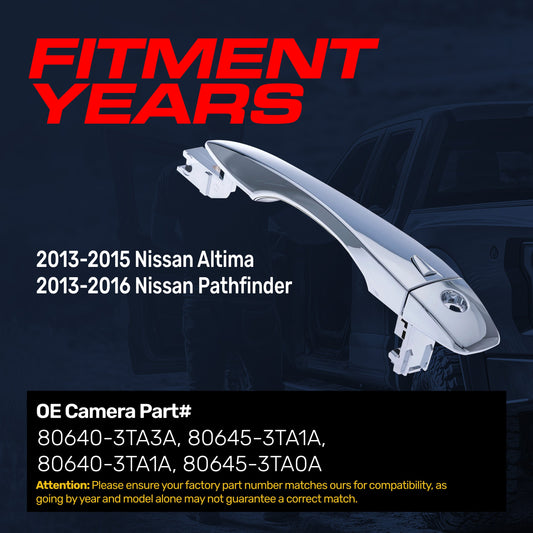 Door handle chrome replacement, front left with keyhole for Nissan Altima & Pathfinder on Tampa Home & Garden Store