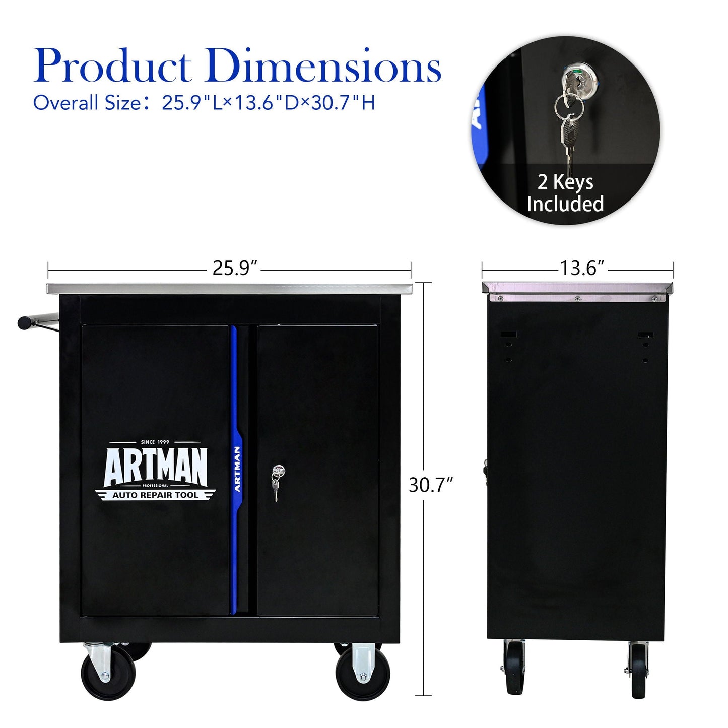 Portable and Lockable Double Door Steel Locker