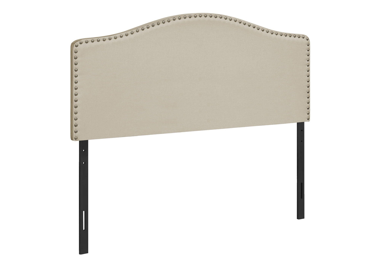 Full Size Beige Upholstered Headboard And Frame