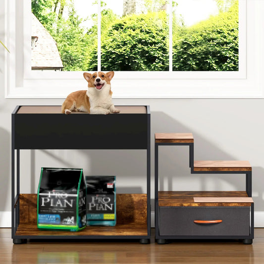 Window Perch for Dogs Elevated Bed with Sponge on black metal frame on Tampa Home & Garden Store