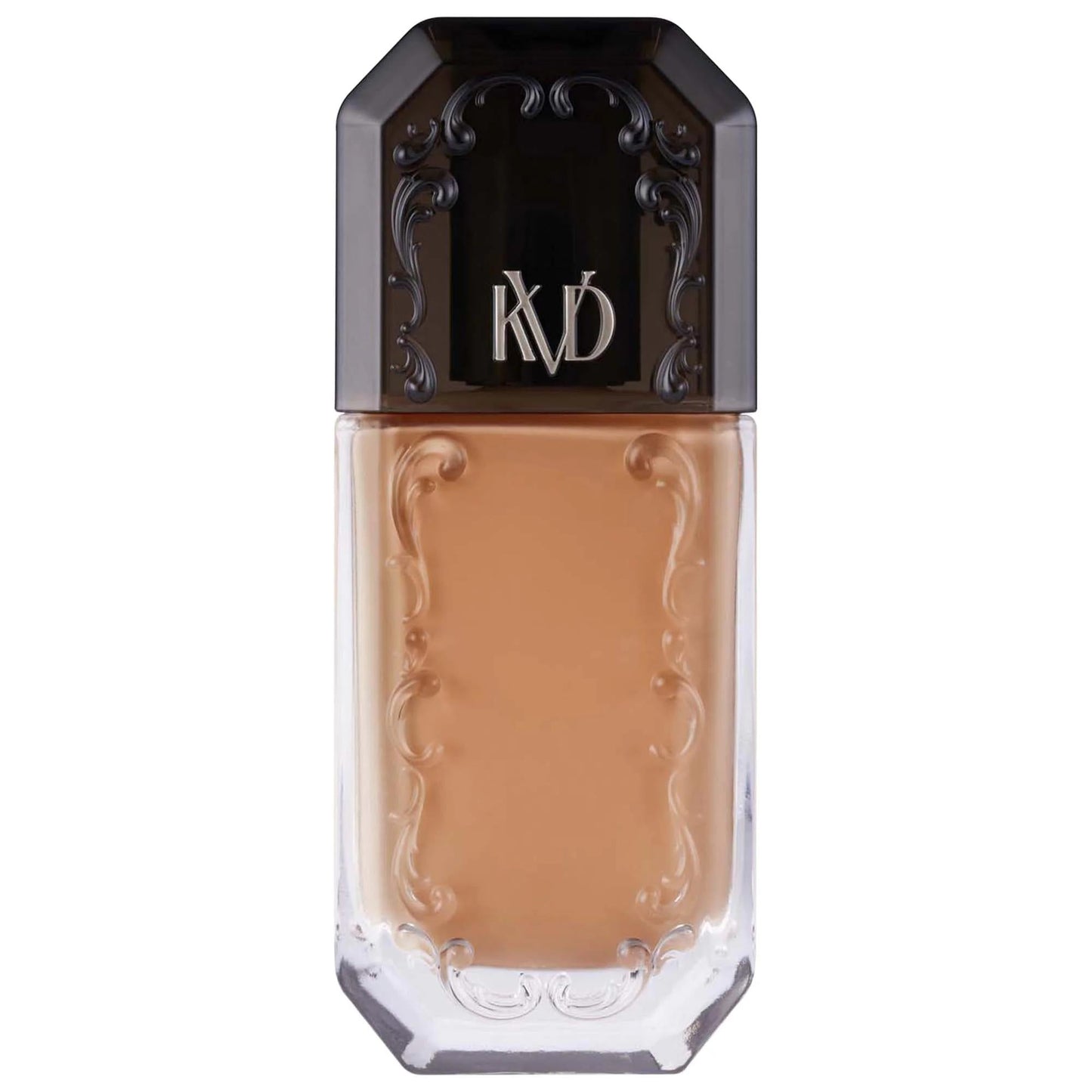 Foundation Good Apple Full Coverage Serum beige shade in bottle with black cap and KVD logo on Tampa Home & Garden Store