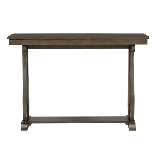 Walnut Rustic Console Table 48-Inch Farmhouse with solid wood top and sturdy legs on Tampa Home & Garden Store