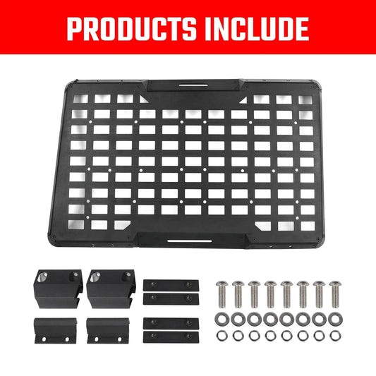 Rear Window Molle Panel System for Jeep Wrangler MOLLE panel with mounting brackets and hardware on Tampa Home & Garden Store