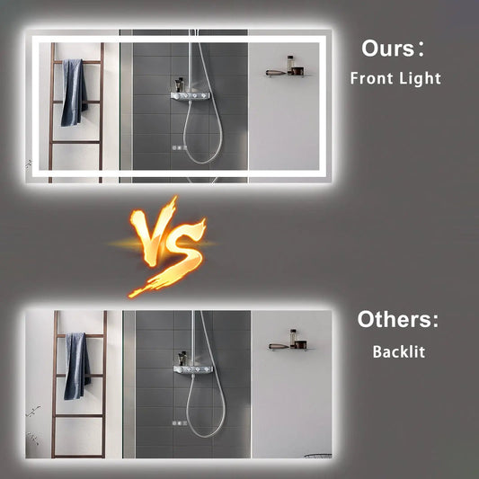 72-inch LED bathroom mirror with front light, anti-fog, dimmable VIP Digital Presence on Tampa Home & Garden Store