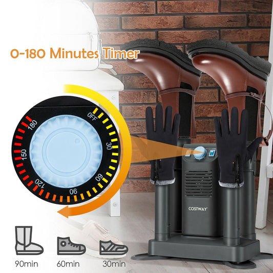 Electric Shoe Boot Dryer 4 Shoes with 180 Mins Timer Ozone Disinfection - Tampa Home & Garden Store