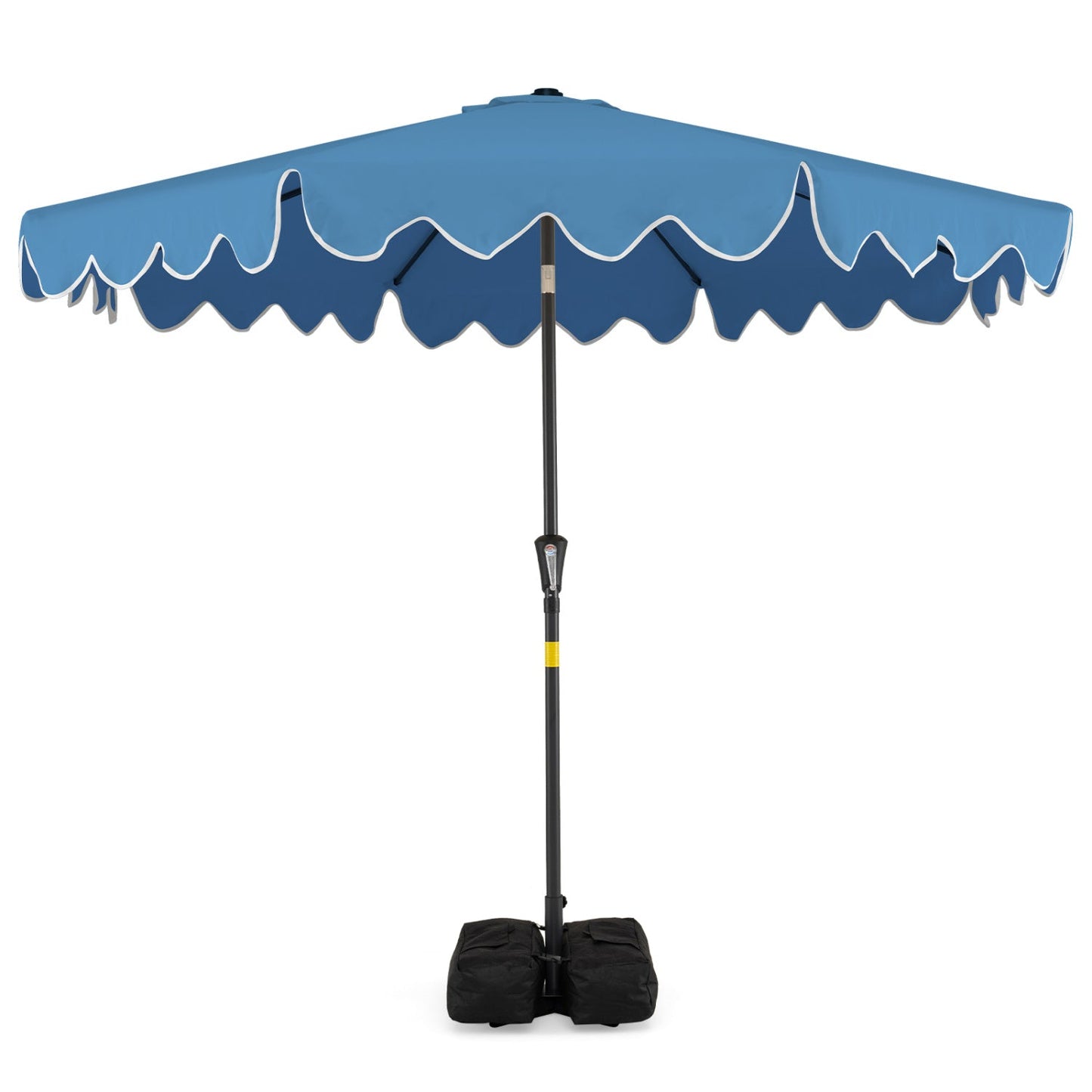 9ft blue umbrella with weighted base and sandbags DirectDeals on Tampa Home & Garden Store