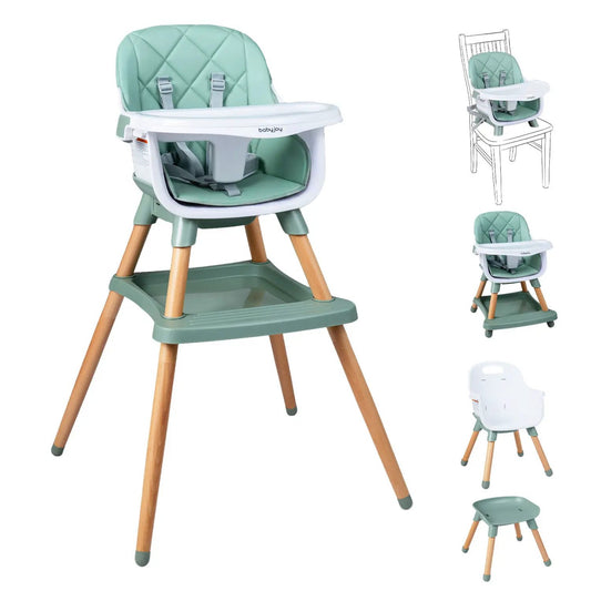 9-in-1 Convertible High Chair for Babies mint green seat cushion with white tray DirectDeals on Tampa Home & Garden Store