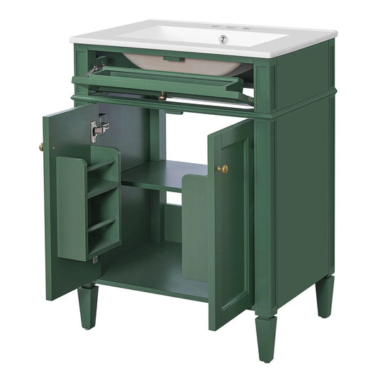 Bathroom Vanity With 2 Doors and Tip Out Drawer