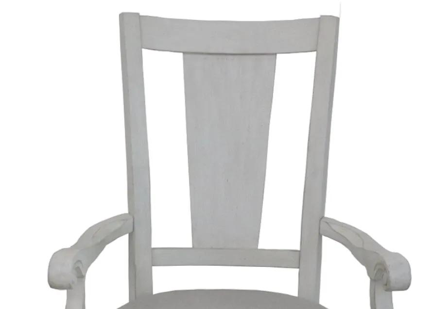 Katia Arm Chair Set 2 Light Gray and White