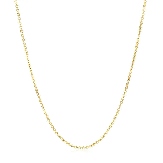 14k yellow gold round cable link necklace 1.2mm chain on Tampa Home & Garden Store