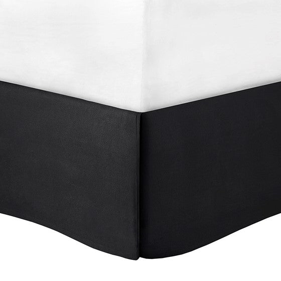 7 Piece Cotton Printed Comforter Set by HouseOfZazla with white top and black bed skirt on Tampa Home & Garden Store