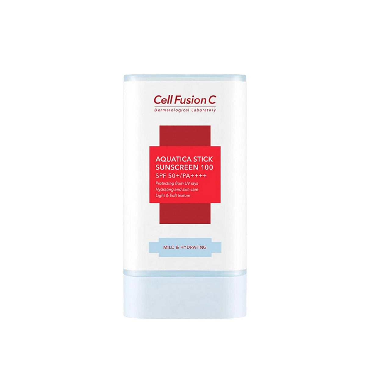 Cell Fusion C Aquatica Stick Sunscreen 100 SPF 50+/PA++++, white tube with red label on Tampa Home & Garden Store