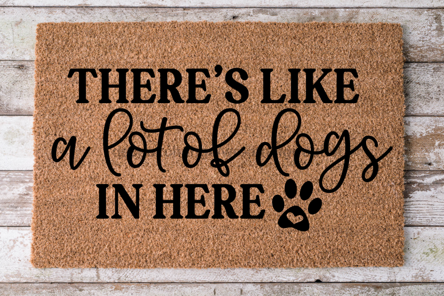 A Lot Of Dogs In Here - Dog Door Mat - 30x18" Coir Door Mat - DECOE-CM-025 - Tampa Home & Garden Store