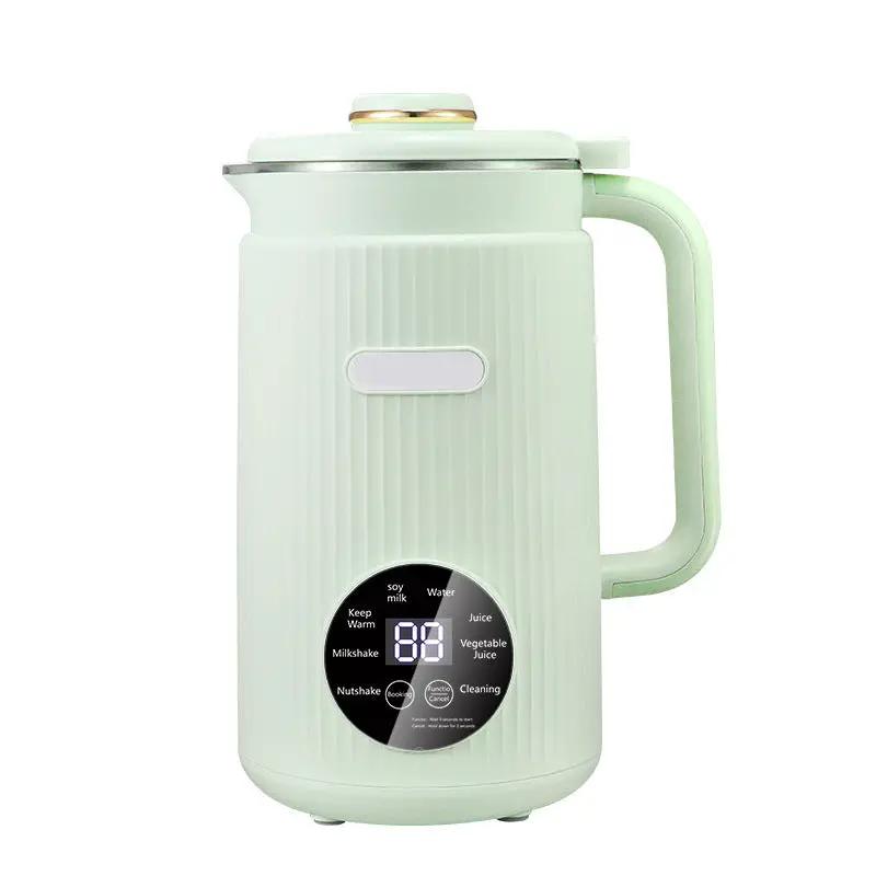 Mini soy milk maker blender mint green with ribbed body and 800W digital control panel on Tampa Home & Garden Store