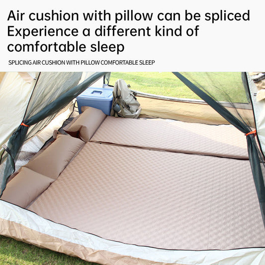 Camouflage de produit Coussin auto-gonflant épissable Matelas pneumatique Tapis de camping avec oreiller