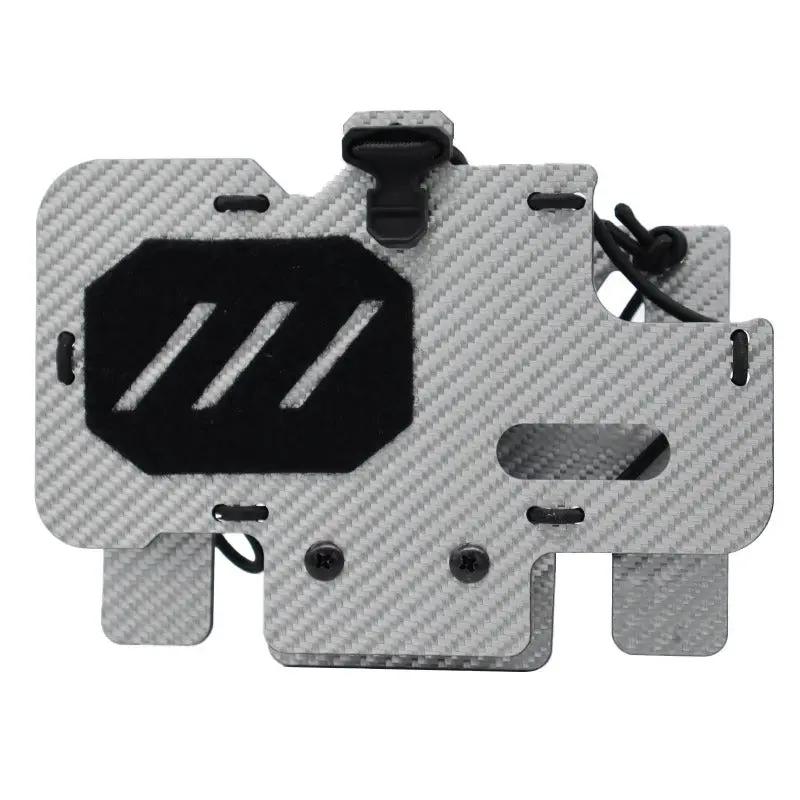 Gilet tactique système MOLLE, plaque de navigation tactique en fibre de carbone, support de téléphone portable pliable universel pour poitrine
